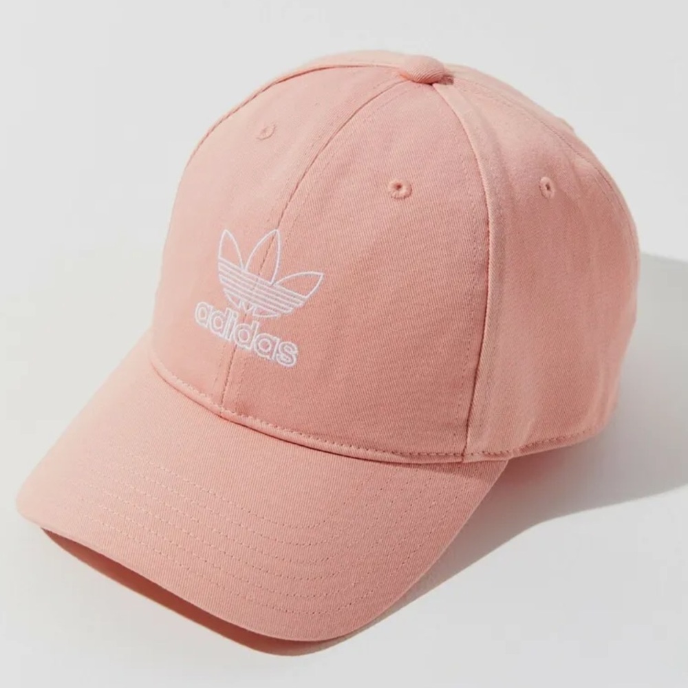 adidas Originals Women’s Relaxed Fit Outline Strapback Hat - Dust Pink